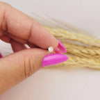 Piercing de furo com zircônia redonda em prata 925 – Arena Plata (imagem 2)