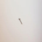 Piercing de furo redondo chapadinho prata 925 — modelo helix e tragus