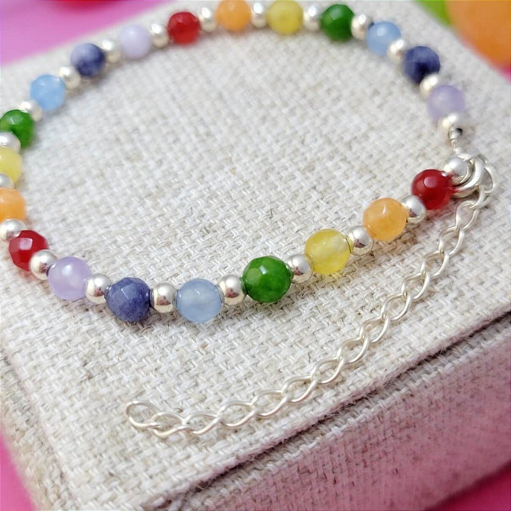 Pulseira 7 chakras em prata 925 – Arena Plata (imagem 2)