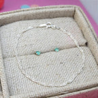Kit pulseira e brinco Rafinha prata 925 — brincos verde água