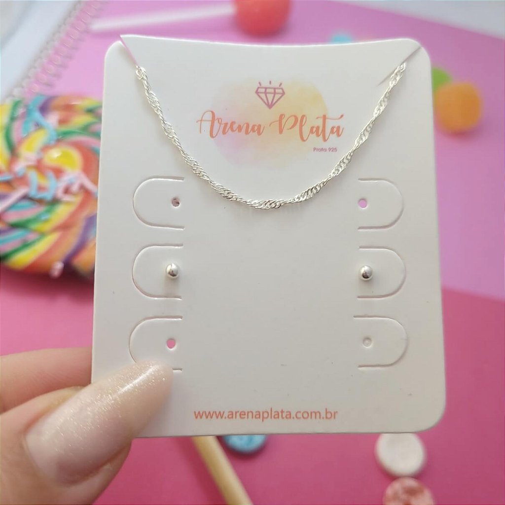 Kit pulseira e brinco Fernanda prata 925 (imagem 1)