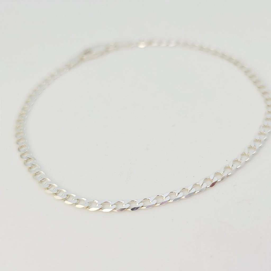 Pulseira Grumet 3mm prata 925 — detalhe dos elos