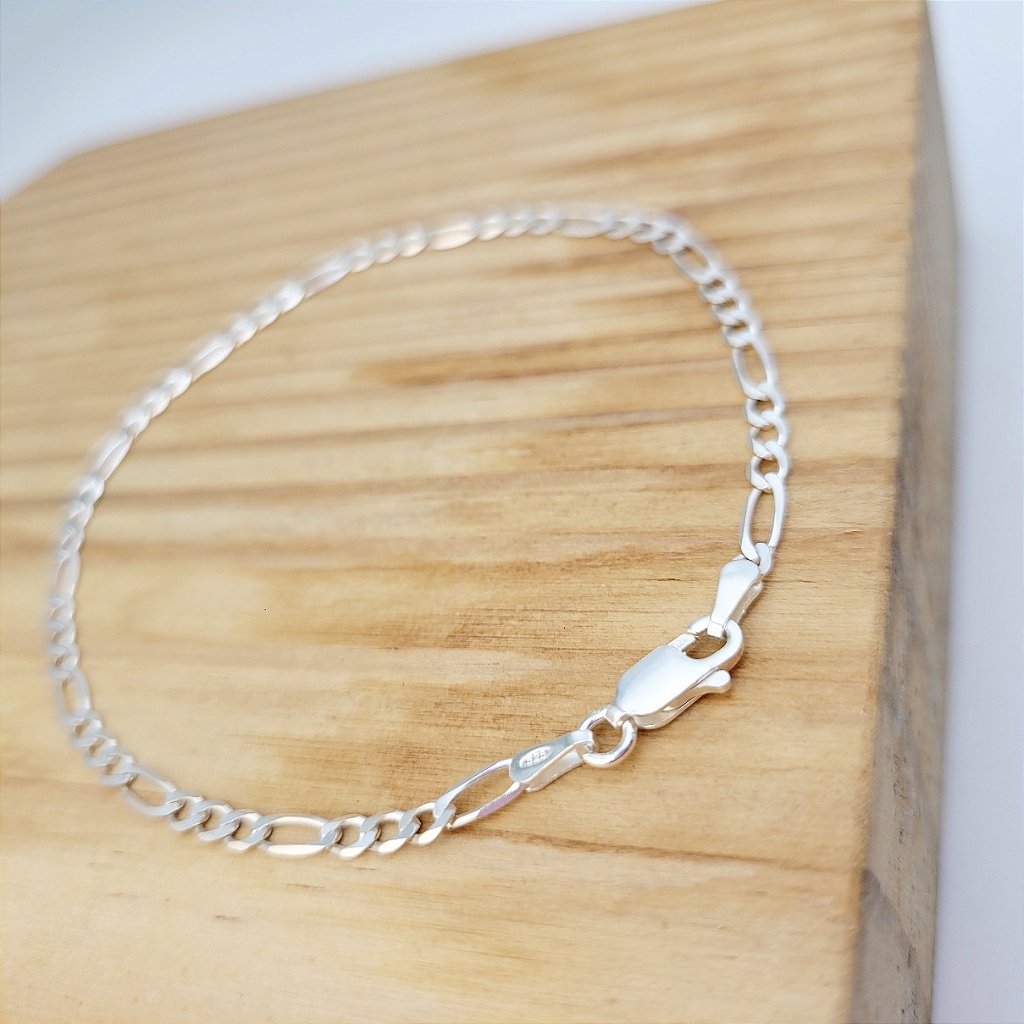Pulseira 3x1 3mm 20cm em prata 925 – Arena Plata (imagem 2)