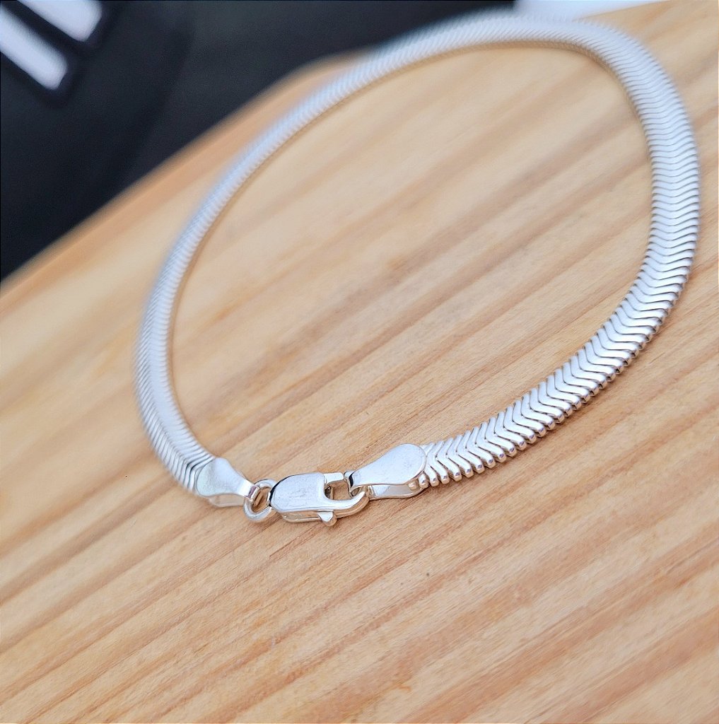 Pulseira lacraia 4mm 20cm em prata 925 – Arena Plata (imagem 5)