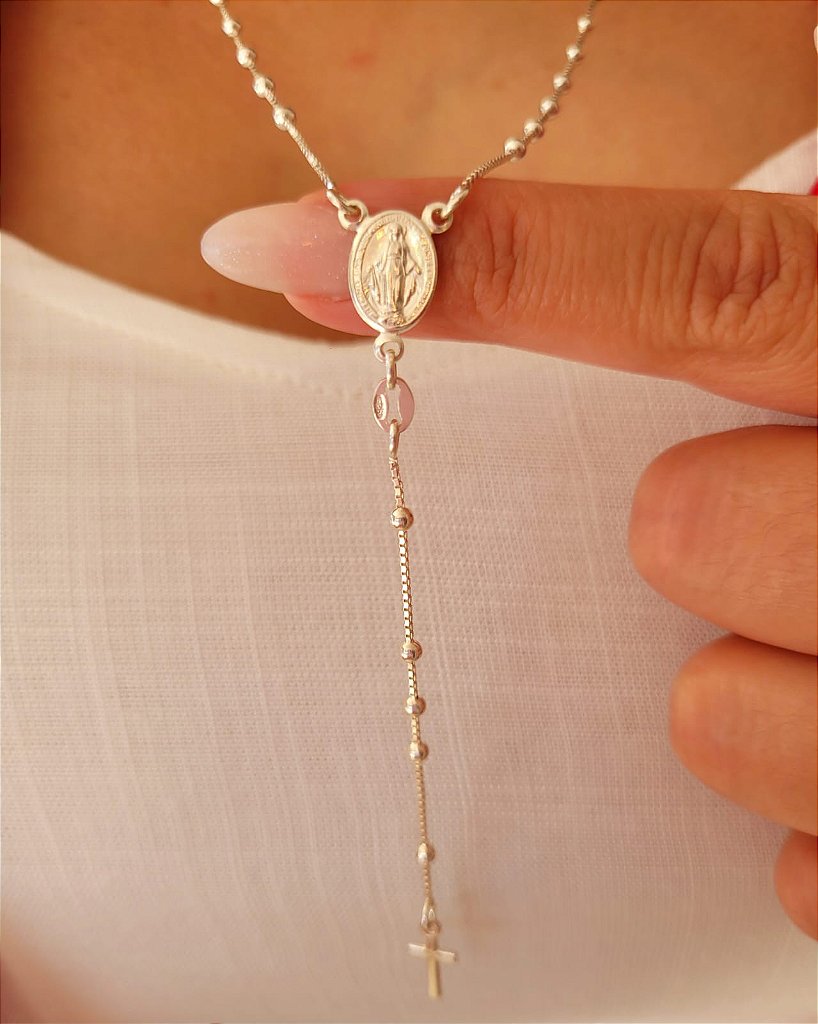 Terço Nossa Senhora das Graças em prata 925 – Arena Plata (imagem 2)