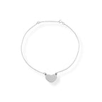 Tornozeleira de coração 23 cm em prata 925 – Arena Plata (imagem 2)