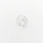 Anel minimalista aros ajustável em prata 925 – Arena Plata (imagem 5)