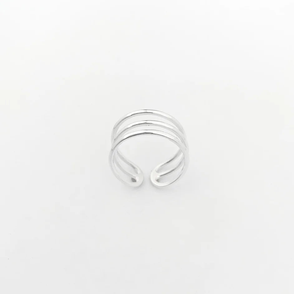 Anel minimalista aros ajustável em prata 925 – Arena Plata (imagem 6)