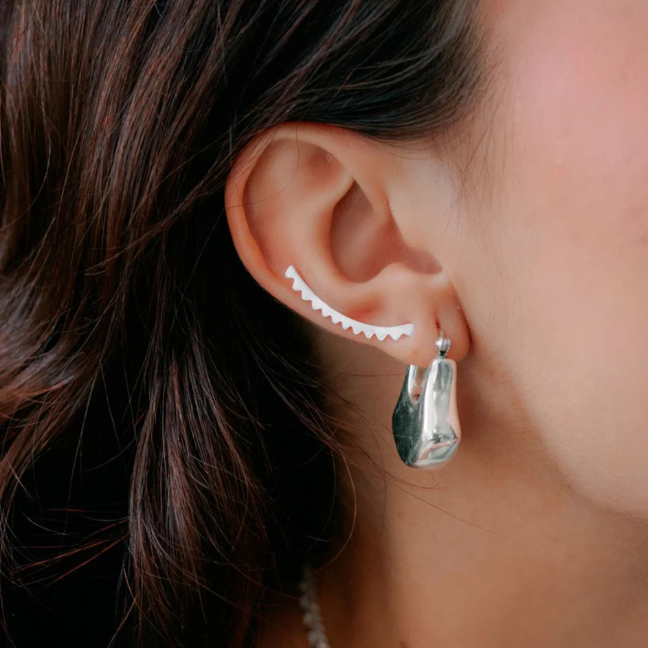 Brinco Ear Cuff de Triângulos em prata 925 – Arena Plata (imagem 3)