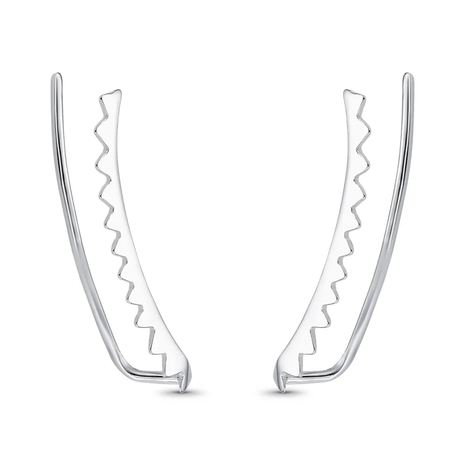 Brinco Ear Cuff de Triângulos em prata 925 – Arena Plata (imagem 2)