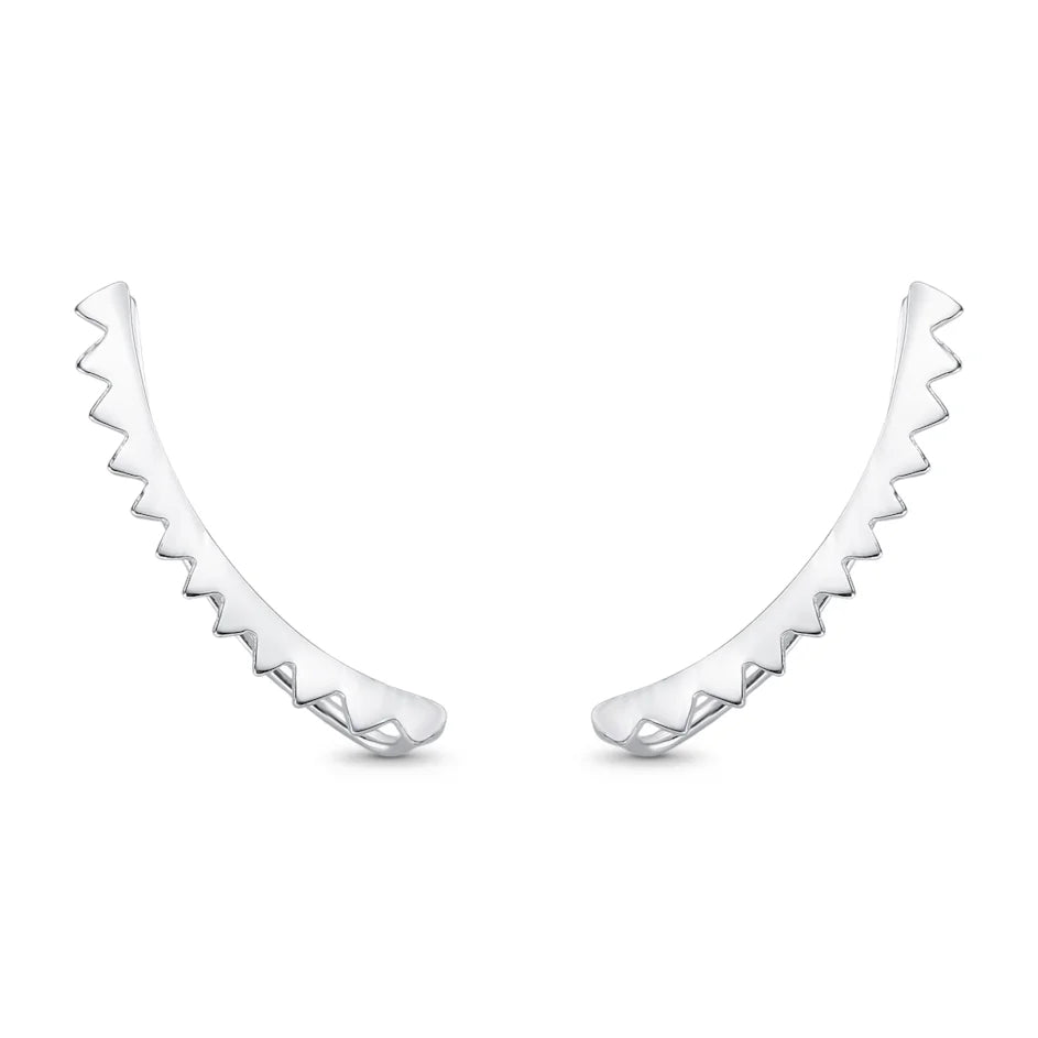 Brinco Ear Cuff de Triângulos em prata 925 – Arena Plata (imagem 1)