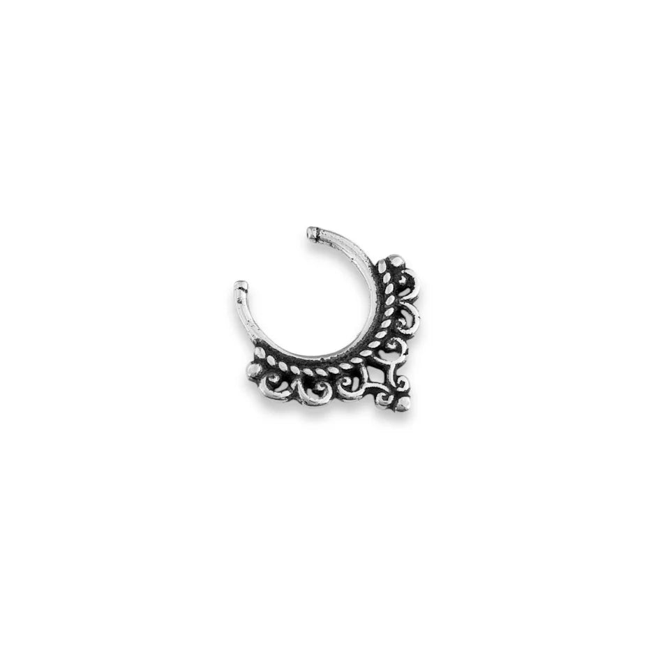Piercing Fake de Arabescos em prata 925 – Arena Plata (imagem 2)