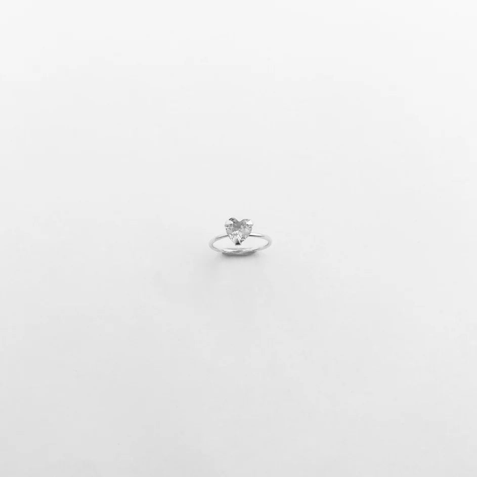 Piercing Para Furo Com Zircônia em Coração em prata 925 – Arena Plata (imagem 1)