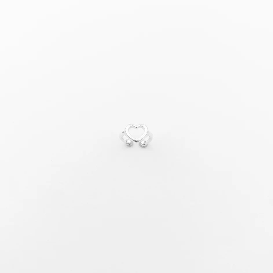 Piercing Fake de Coração Vazado em prata 925 – Arena Plata (imagem 1)