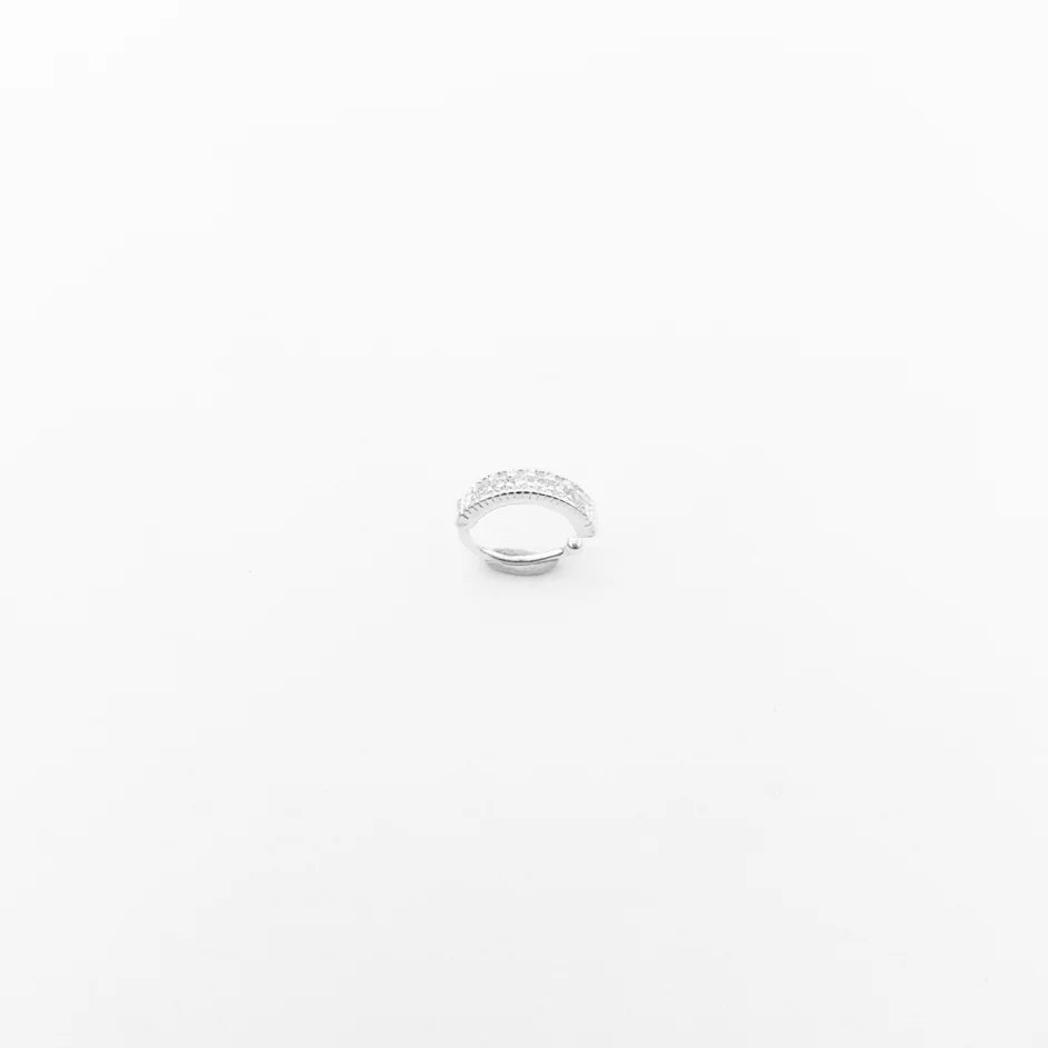 Piercing Fake argola micro zircônias em prata 925 – Arena Plata (imagem 1)