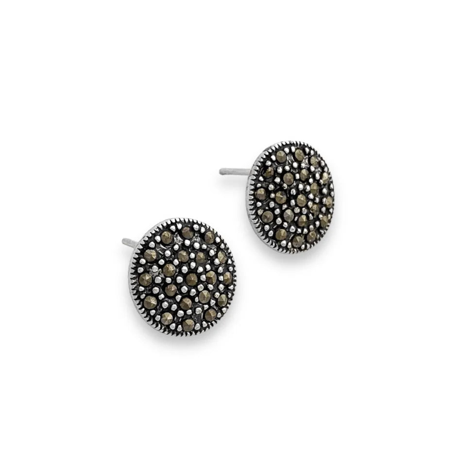Brinco Luxo Marcassita em prata 925 – Arena Plata (imagem 2)