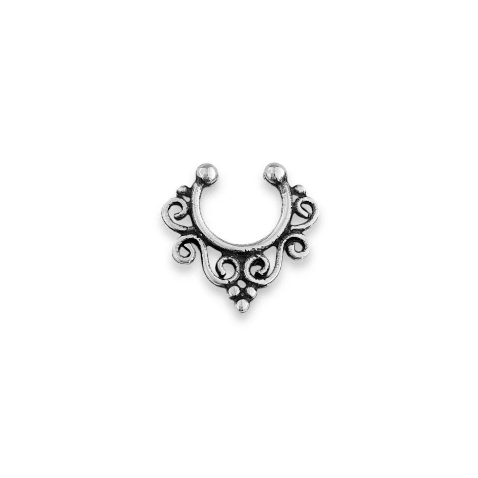 Piercing fake septo arabesco em prata 925 – Arena Plata (imagem 1)