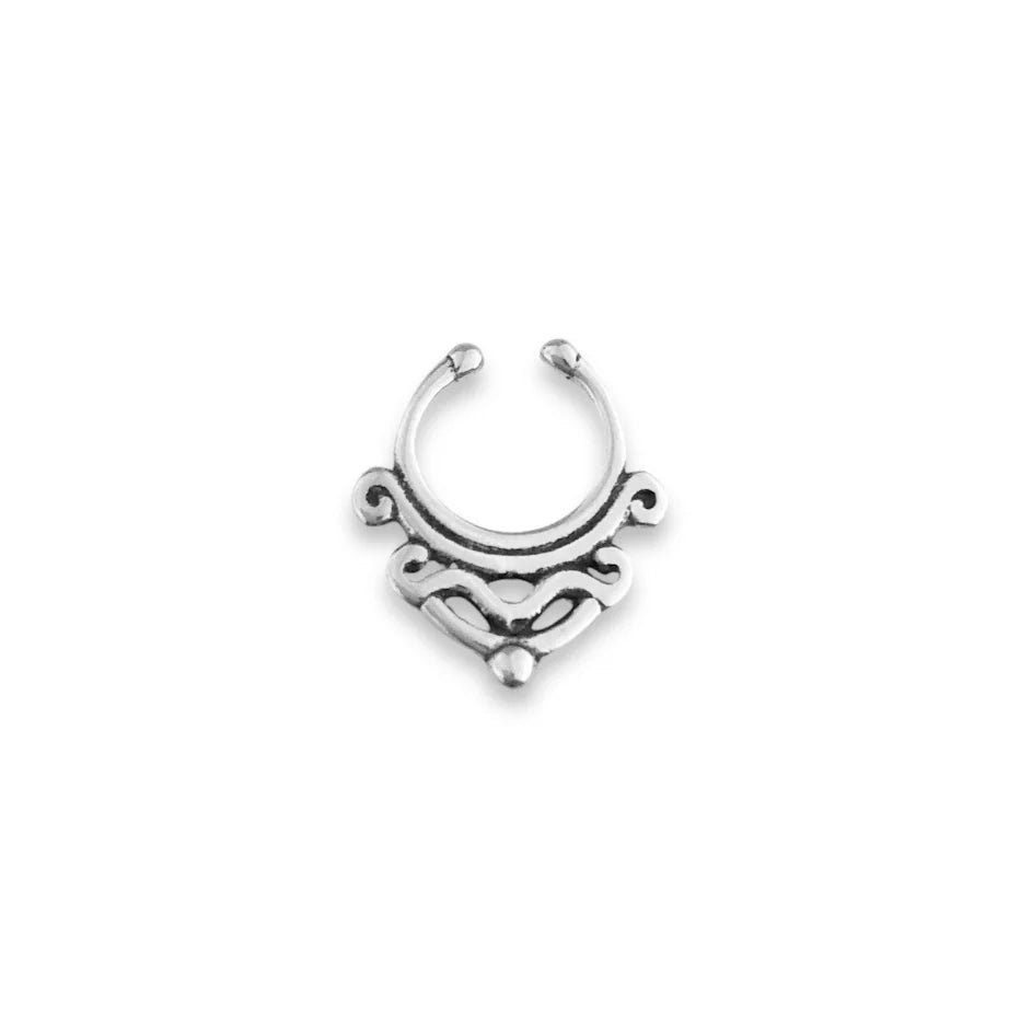 Piercing Fake com Adornos em prata 925 – Arena Plata (imagem 1)