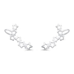 Brinco Ear Cuff de Estrelas Vazadas em prata 925 – Arena Plata (imagem 1)