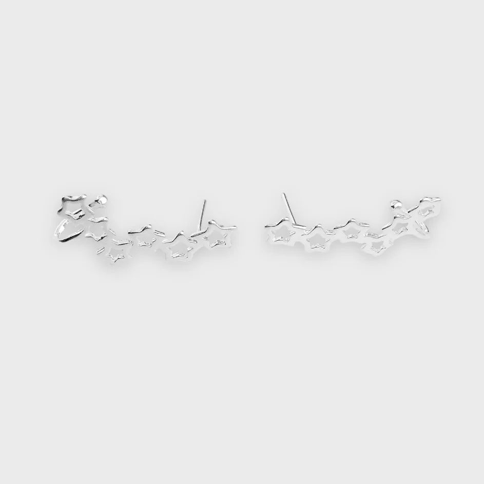 Brinco Ear Cuff de Estrelas Vazadas em prata 925 – Arena Plata (imagem 3)