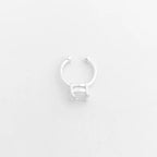 Piercing Fake zircônia retangular em prata 925 – Arena Plata (imagem 3)