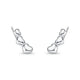 Brinco Ear Cuff 3 Corações