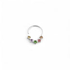 Piercing de Furo com Zircônia Colorida em prata 925 – Arena Plata (imagem 1)