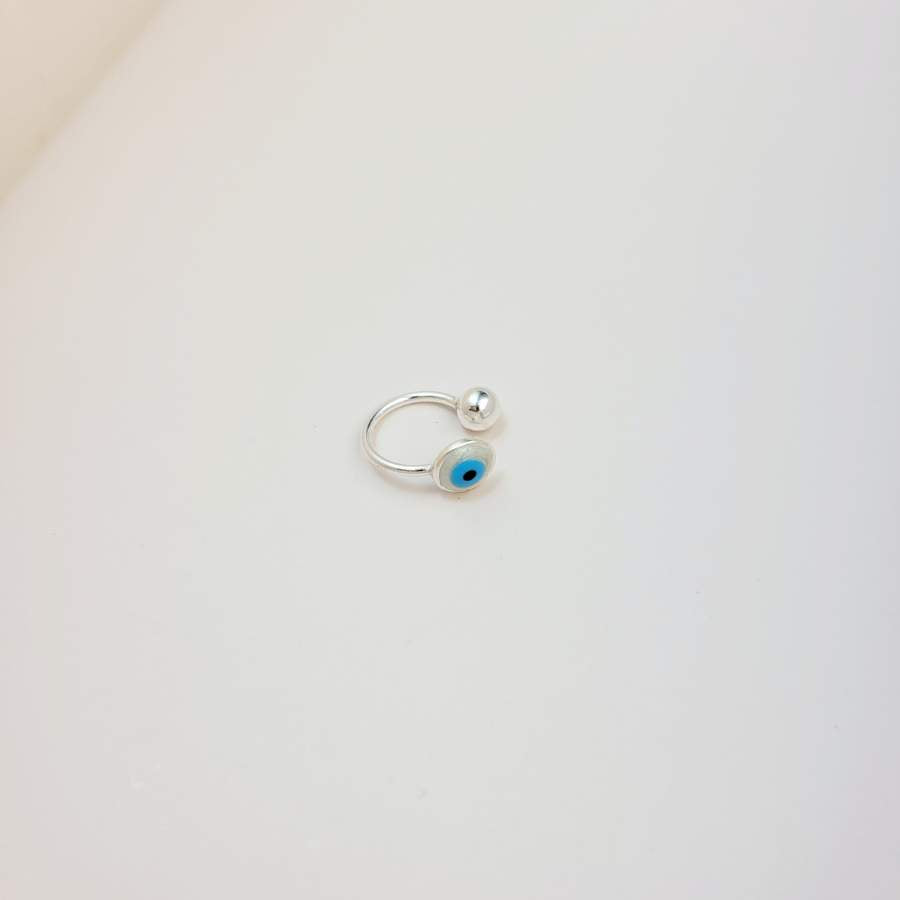 Piercing Fake olho grego em prata 925 – Arena Plata (imagem 1)