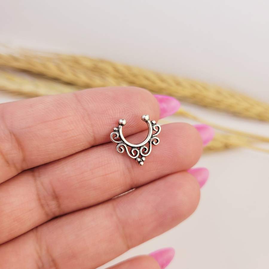Piercing fake septo arabesco em prata 925 – Arena Plata (imagem 3)