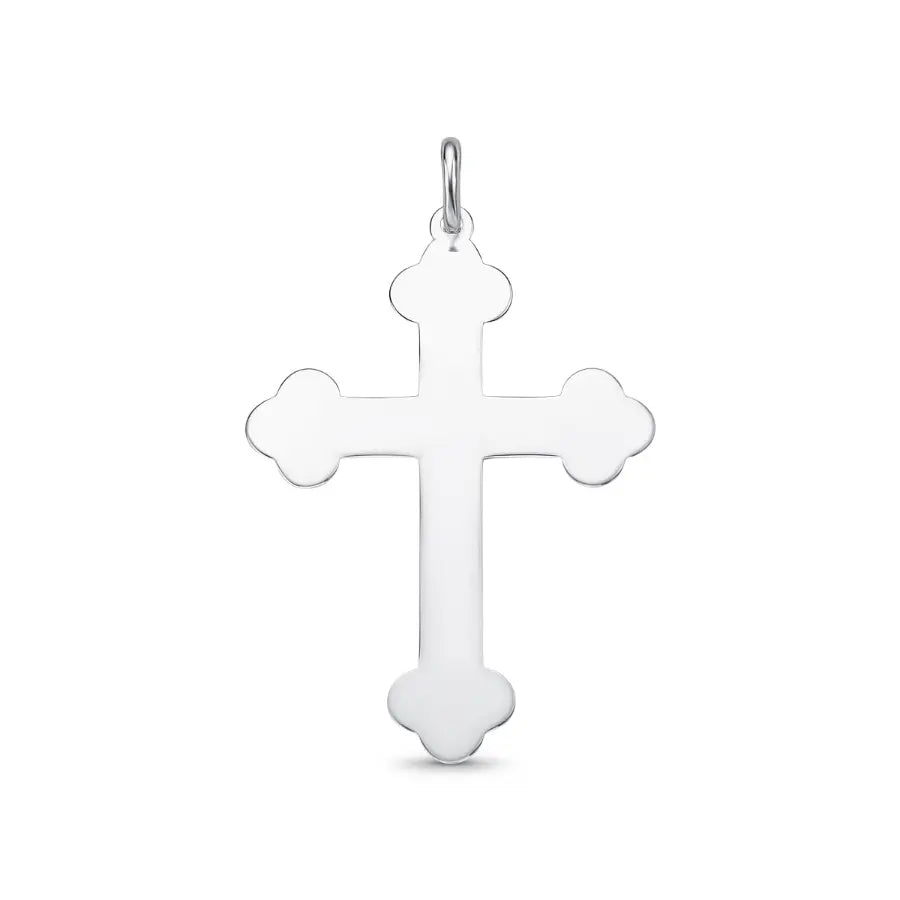 Pingente de Cruz Trevolada Lisa em prata 925 – Arena Plata (imagem 1)