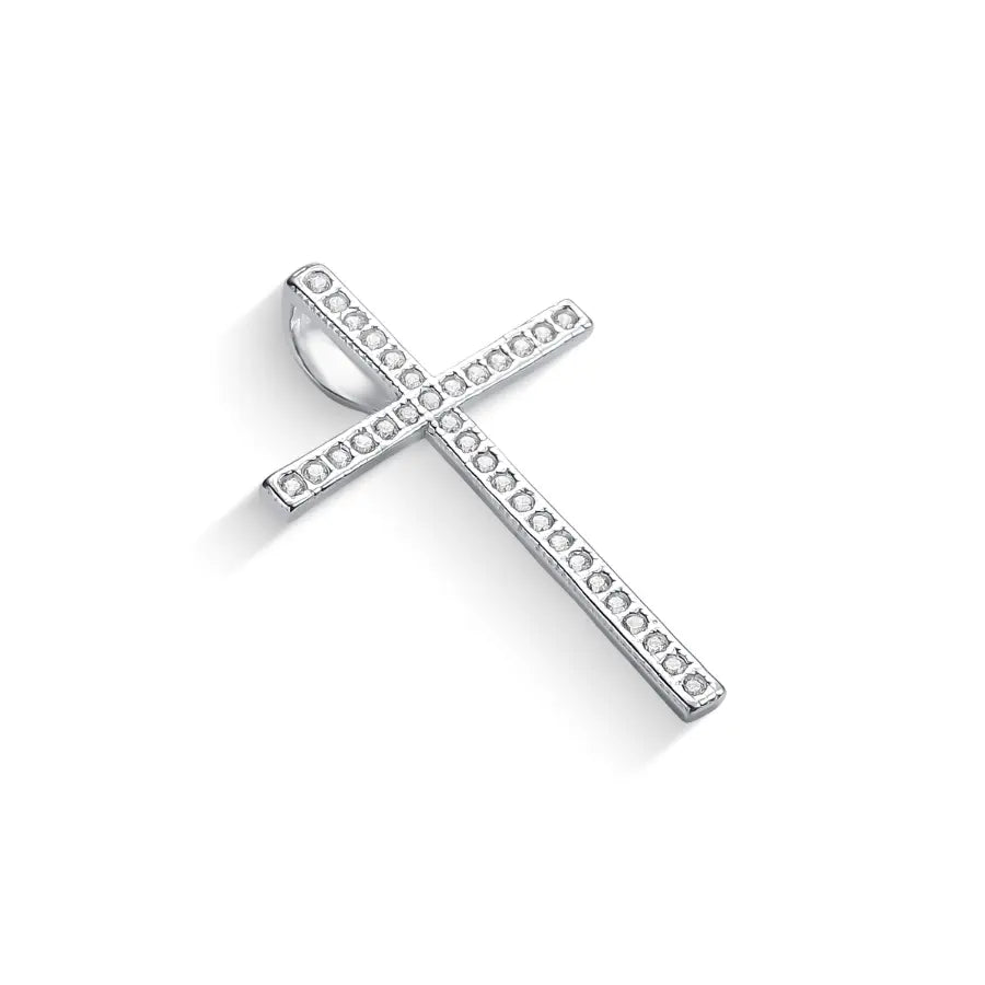 Pingente Cruz Cravejada com Zircônia em prata 925 – Arena Plata (imagem 2)