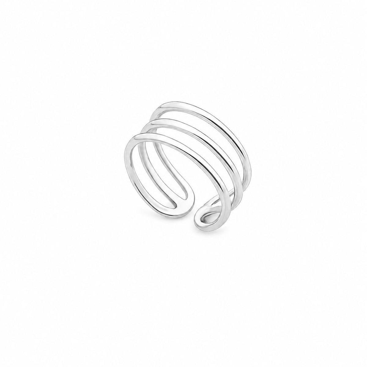 Anel minimalista aros ajustável em prata 925 – Arena Plata (imagem 1)