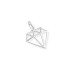 Pinegente com Formato de Diamante Vazado em prata 925 – Arena Plata (imagem 2)