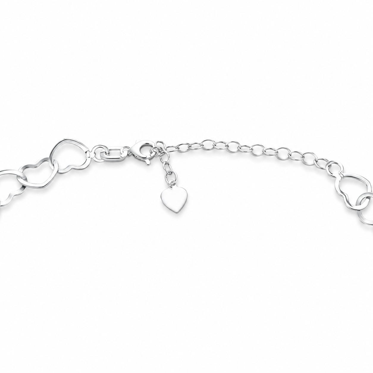 Choker elo corações 35cm + 5cm extensor Prata 925 – Arena Plata (imagem 2)