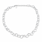 Choker elo corações 35cm + 5cm extensor Prata 925 – Arena Plata (imagem 1)