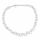 Choker elo corações 35cm + 5cm extensor Prata 925