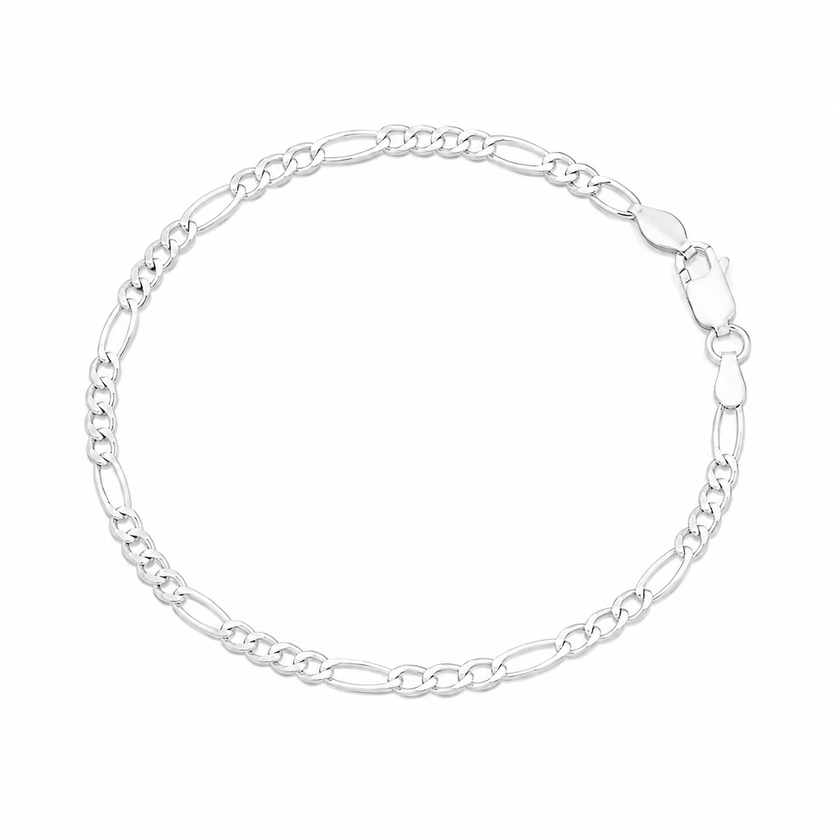 Pulseira 3x1 3mm 20cm em prata 925 – Arena Plata (imagem 1)