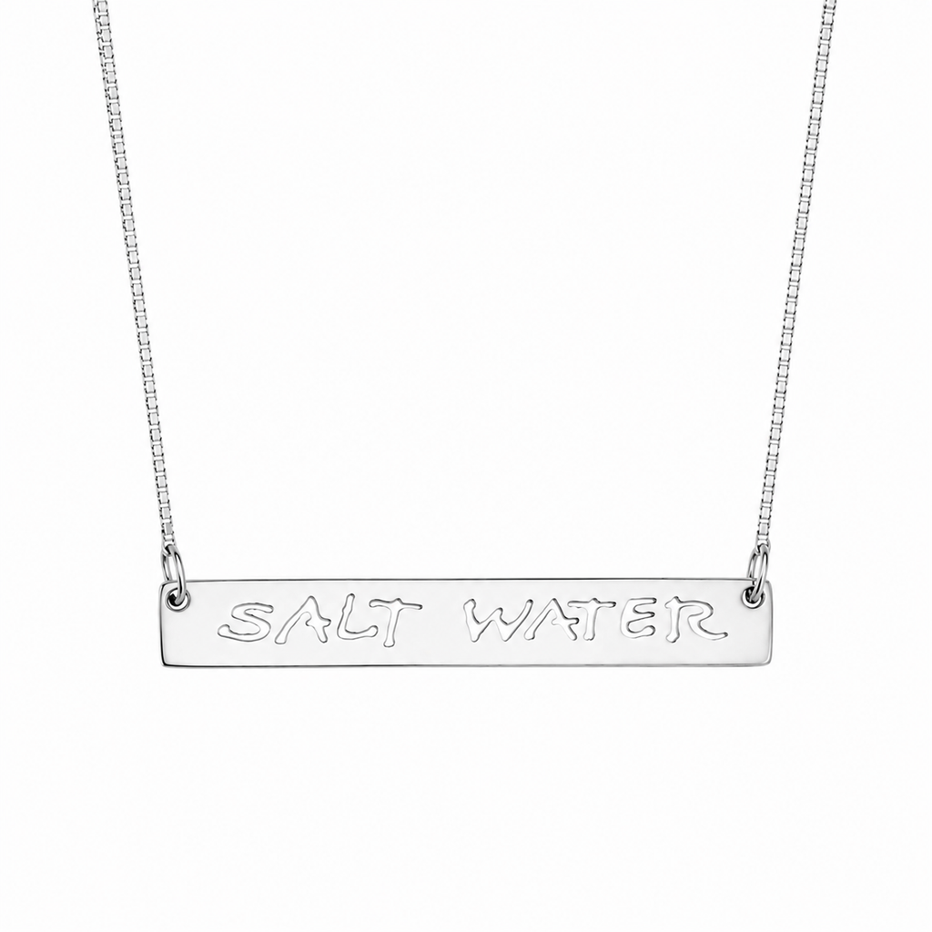 Gargantilha placa Salt Water 45cm em prata 925 – Arena Plata (imagem 1)