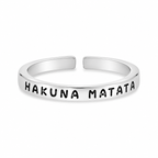 Anel Hakuna matata (Falange e infantil) em prata 925 – Arena Plata (imagem 2)