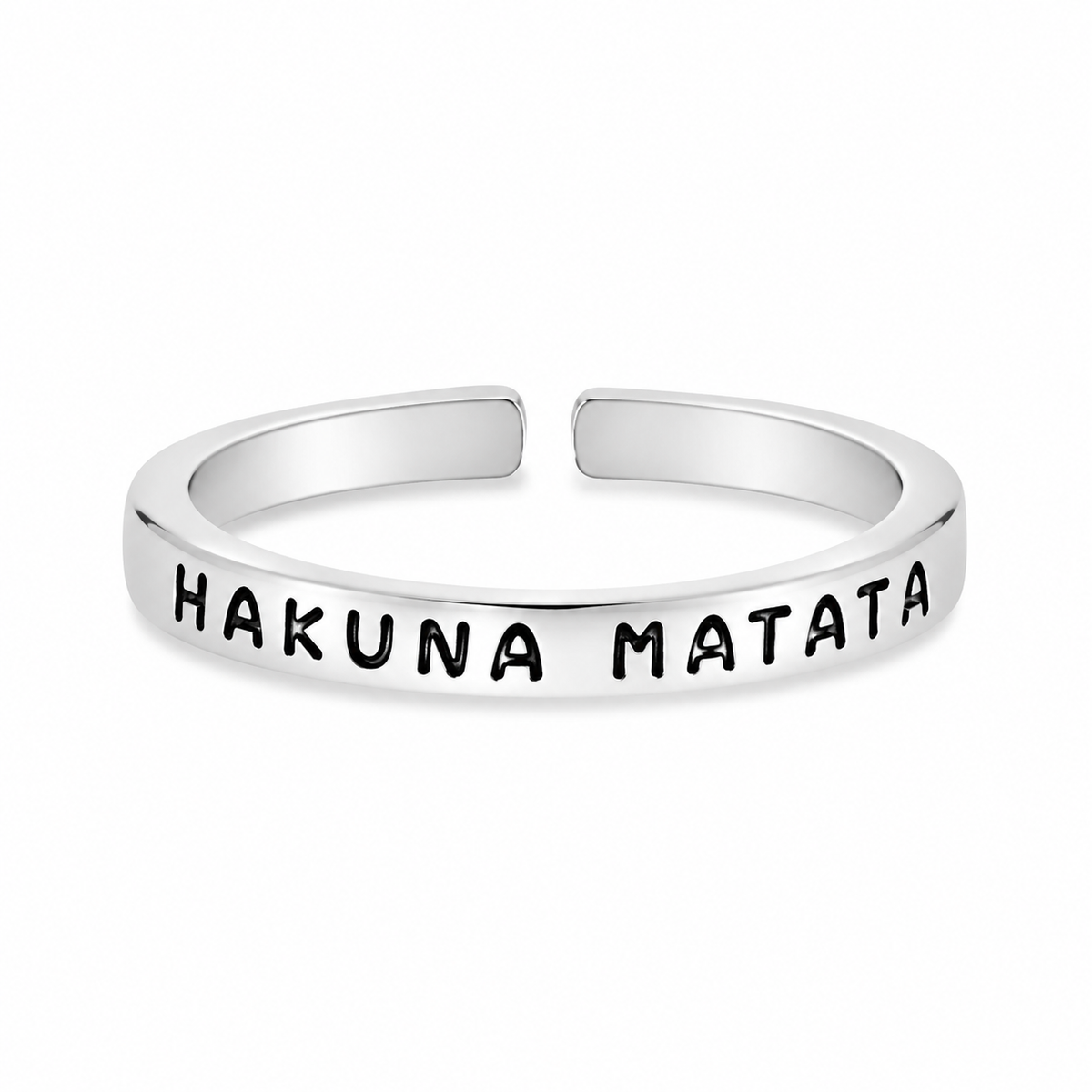 Anel Hakuna matata (Falange e infantil) em prata 925 – Arena Plata (imagem 2)