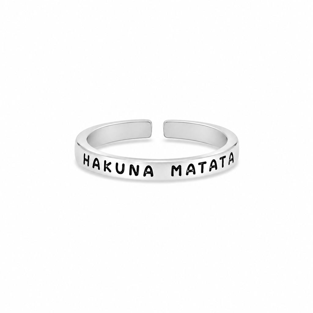 Anel Hakuna matata (Falange e infantil) em prata 925 – Arena Plata (imagem 1)