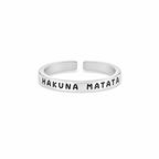Anel Hakuna matata (Falange e infantil) em prata 925 – Arena Plata (imagem 1)