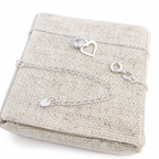 Choker Pingentes Coração Vazado e ponto de luz 35cm + extensor 8cm Prata 925 – Arena Plata (imagem 3)