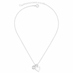 Choker Pingentes Coração Vazado e ponto de luz 35cm + extensor 8cm Prata 925 – Arena Plata (imagem 4)