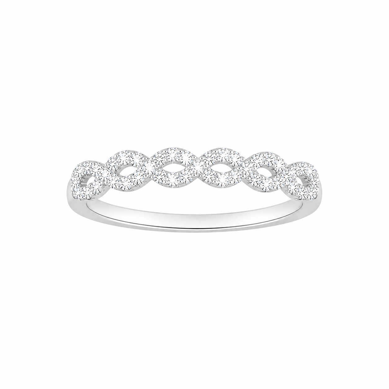 Anel cravejado com micro zircônias em prata 925 – Arena Plata (imagem 2)