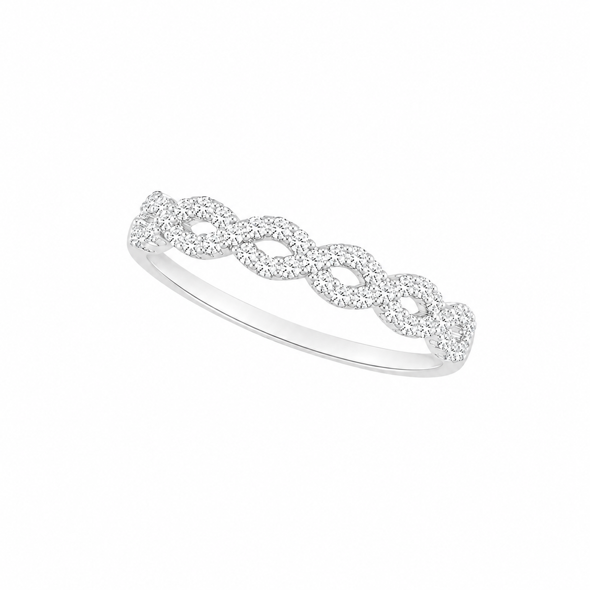 Anel cravejado com micro zircônias em prata 925 – Arena Plata (imagem 1)