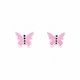 Brinco infantil borboleta rosa