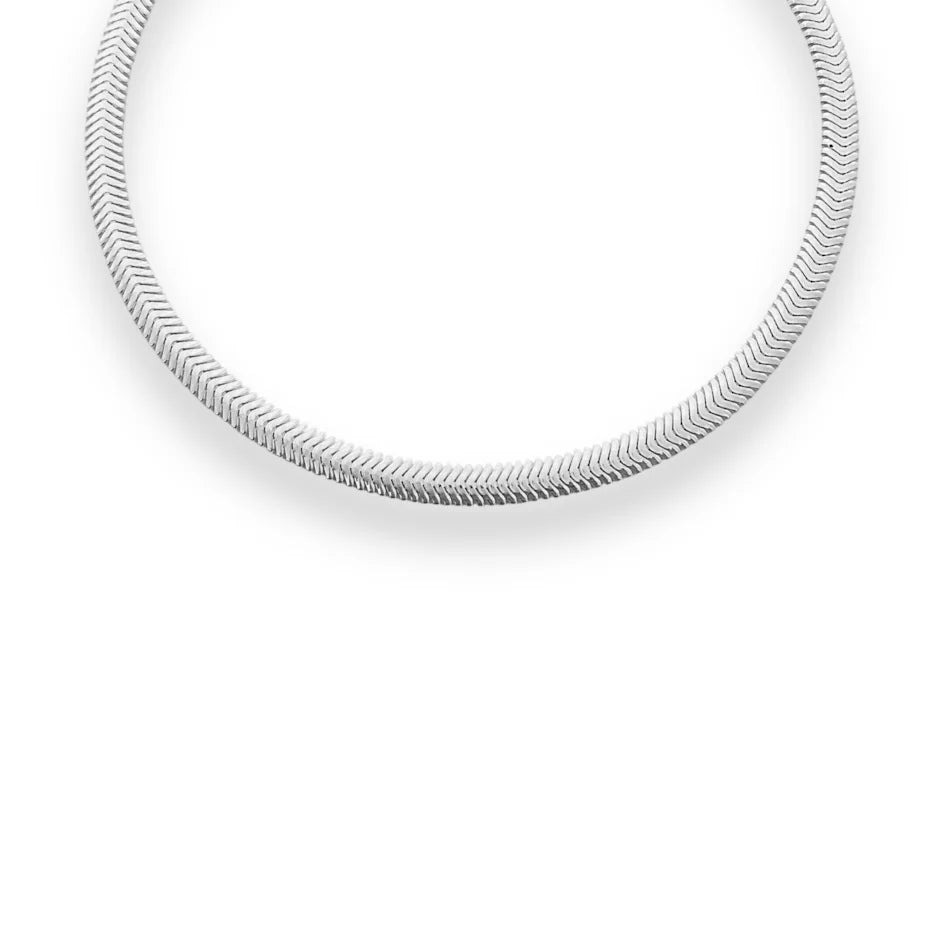 Pulseira Lacraia 3mm masculina prata 925 — detalhe dos elos