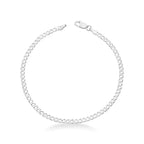Pulseira Grumet 3mm 20cm prata 925 — vista frontal
