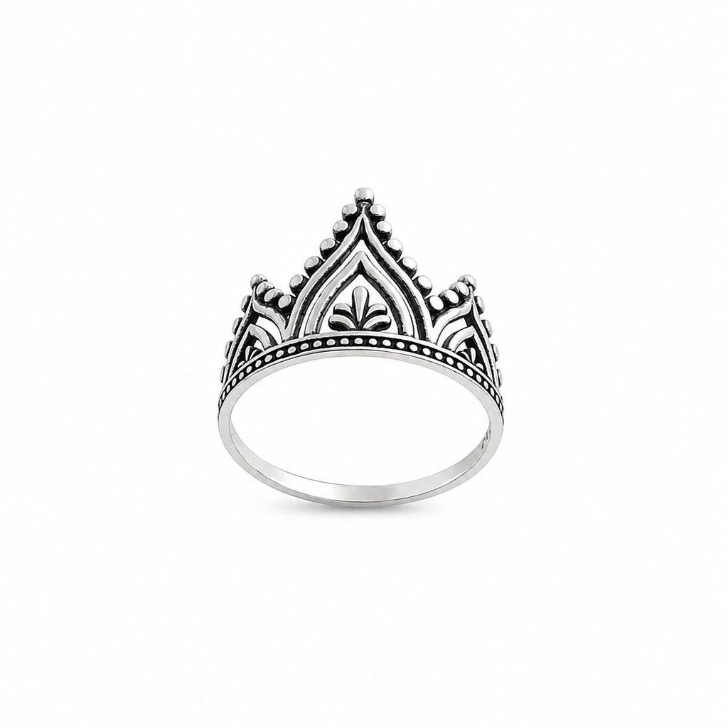 Anel Coroa com Arabescos em prata 925 – Arena Plata (imagem 2)